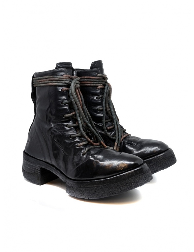 Carol Christian Poell AF/0906 black combat boots with laces AF/0906-IN CORS-PTC/010 womens shoes online shopping