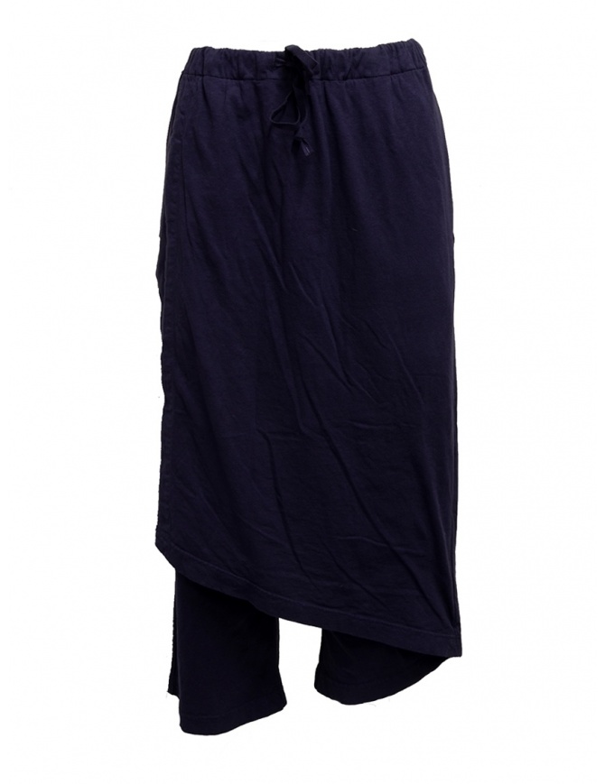 Pantaloni Kapital in morbido cotone blu navy EK-745 PURPLE-NAVY pantaloni donna online shopping