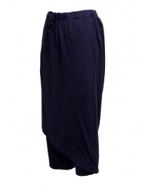 Pantaloni Kapital in morbido cotone blu navy acquista online