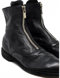Black leather ankle boots 210 Guidi womens shoes buy online