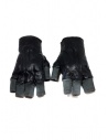 Carol Christian Poell black fingerless gloves in leather and cotton AM//2457 ROOMS-PTC/010 price