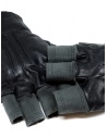 Carol Christian Poell black fingerless gloves in leather and cotton shop online gloves