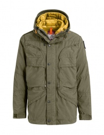 Parajumpers giaccone Alpha verde militare e giallo PMJCKTP01 MILITARY 759