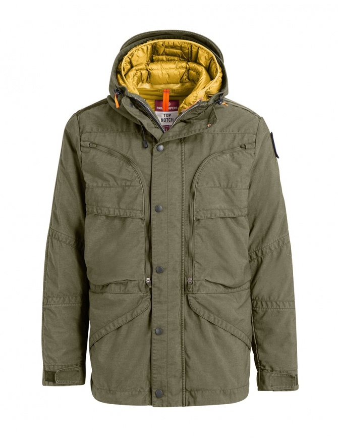 Parajumpers Alpha military green and yellow jacket PMJCKTP01 MILITARY 759 mens jackets online shopping
