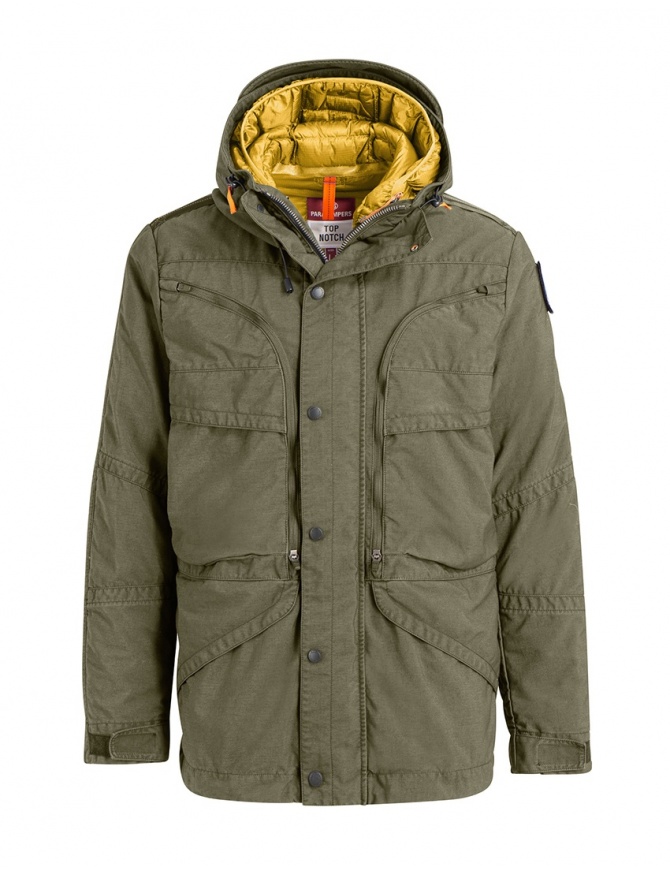 Parajumpers giaccone Alpha verde militare e giallo PMJCKTP01 MILITARY 759 giubbini uomo online shopping