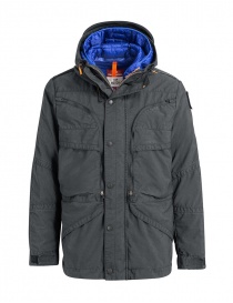 Parajumpers Alpha iron grey and blue jacket PMJCKTP01 NINE IRON 765