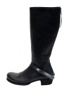 M.A+ high boots in black leather with buckle and zipper shop online womens shoes