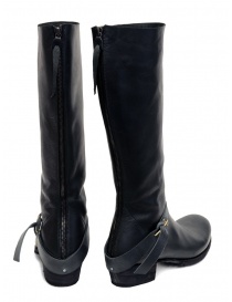 M.A+ high boots in black leather with buckle and zipper price