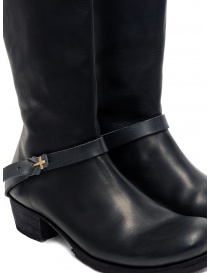 M.A+ high boots in black leather with buckle and zipper womens shoes buy online