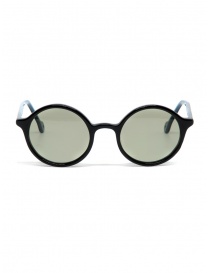 Glasses online: Kapital sunglasses in black acetate with green lenses