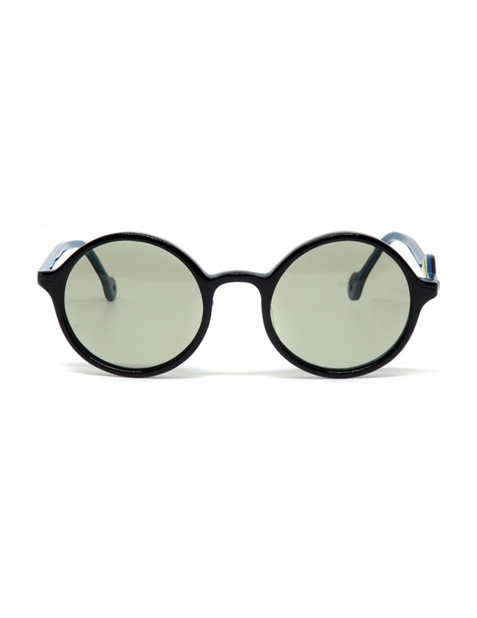 Kapital sunglasses with green lenses and smile detail K1909XG521 BLK glasses online shopping