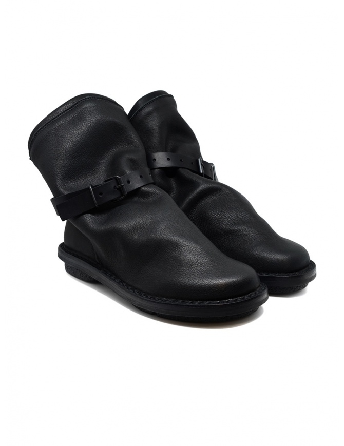 Stivaletti Trippen Bomb neri con cinturino accessorio BOMB F VST VST WAX calzature donna online shopping