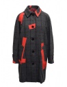 Cappotto Kolor grigio a quadri toppe rosse acquista online 19WCL-C05103 GRAY CHECK