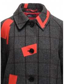 Kolor grey check and red patchwork coat womens coats buy online