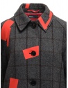 Kolor grey check and red patchwork coat 19WCL-C05103 GRAY CHECK buy online