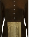 Hiromi Tsuyoshi brown and beige pleated dress RW19-003 BROWN price