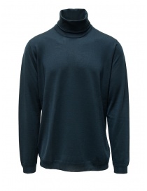 Goes Botanical petroleum blue Merino wool turtleneck 104 4355 PETROLIO