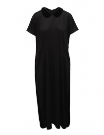 Miyao wool dress with velvet collar black MR-T-04 BLACKxBLACK order online