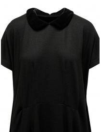 Miyao wool dress with velvet collar black womens dresses buy online