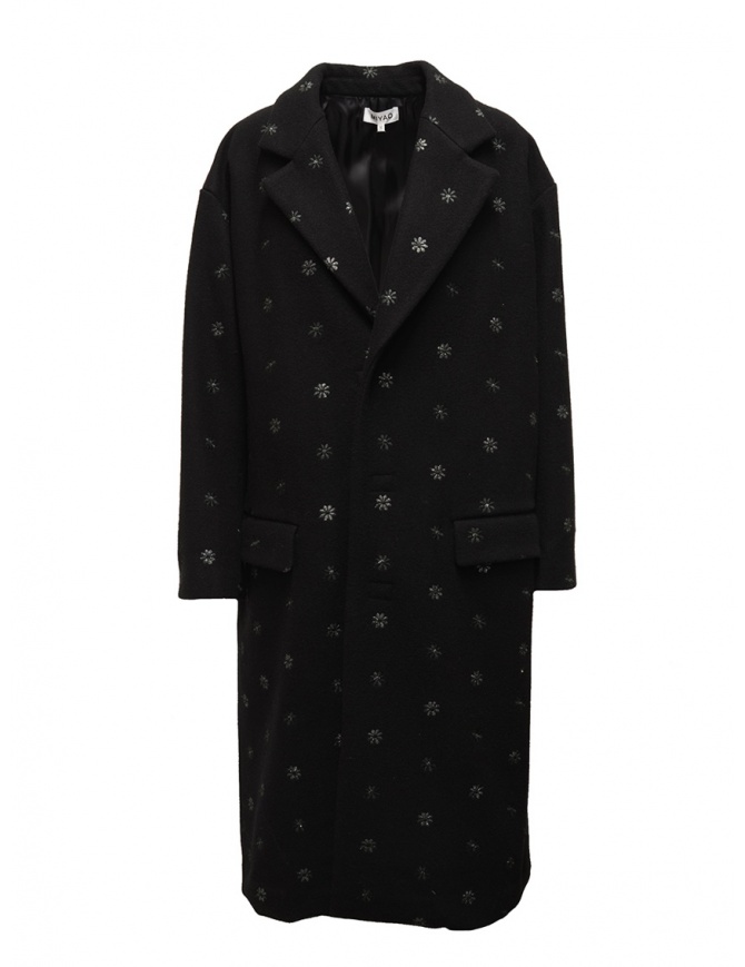 Cappotto Miyao nero a fiori blu MR-Y-02 BLACK cappotti donna online shopping