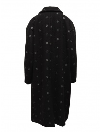 Miyao black coat with blue flowers buy online