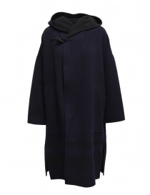 Cappotto poncho Plantation blu-nero reversibile online