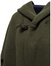 Plantation green-blue reversible poncho coat price