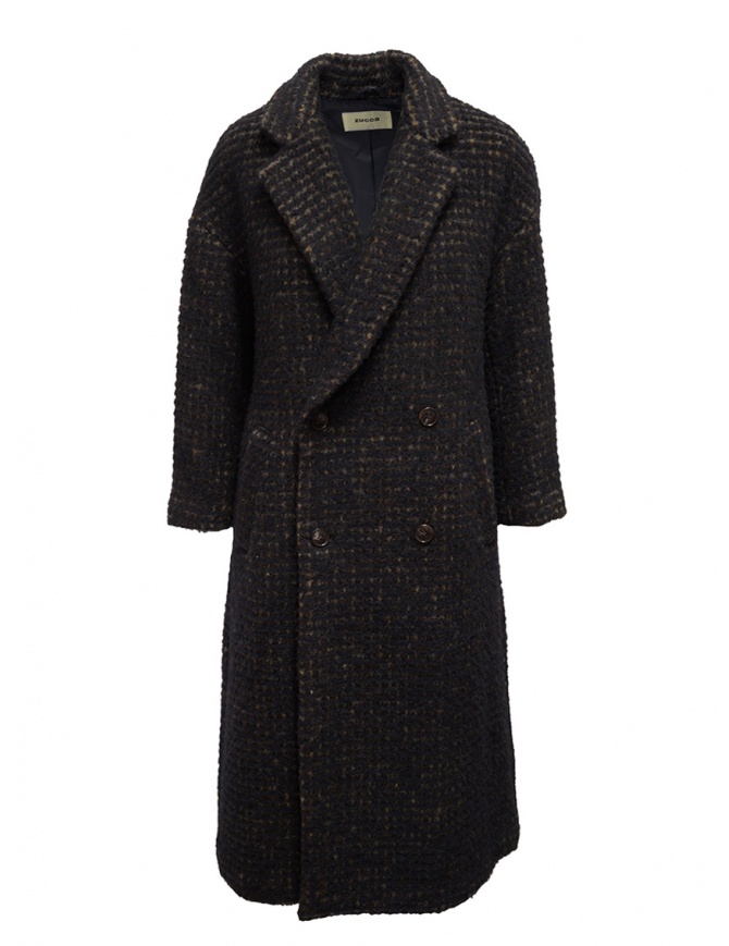 Zucca brown check double-breasted coat ZU99FA197 BROWN womens coats online shopping