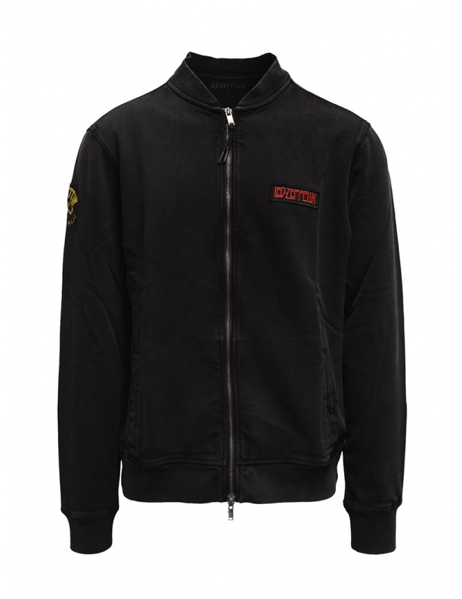 Led Zeppelin X John Varvatos sweatshirt with zip LZ-KGR4887V4B BPU21B BLK 001 men s knitwear online shopping