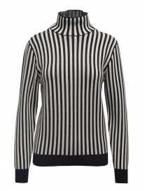 Sara Lanzi white and blue striped turtleneck 03RWV.81 NAVY/WHT order online