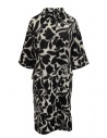 Sara Lanzi white coat with black flowers buy online 02CWV191 FLOWERED