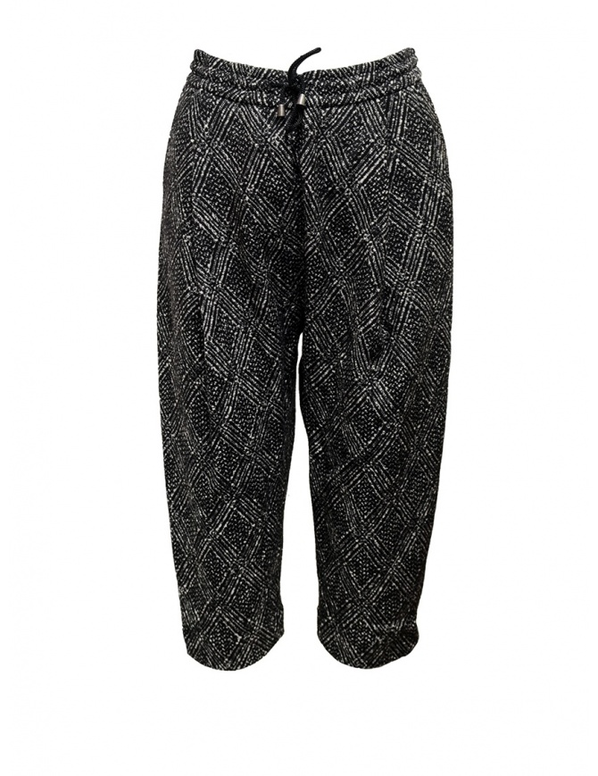 Yasmin Naqvi pantaloni jogging a rombi YNP04 PANTALONE BLACK pantaloni donna online shopping