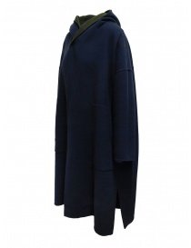 Cappotto poncho Plantation verde-blu reversibile acquista online prezzo