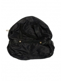 Guidi SP06 expandable black bag in nylon and horse leather buy online price