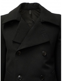 Deepti classic black double-breasted caban mens coats price