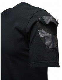 D.D.P. T-shirt nera con dettagli dipinti a mano