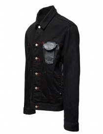 D.D.P. black denim jacket with red buttonholes for man price