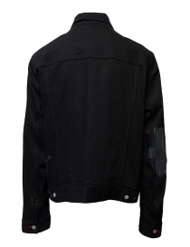 D.D.P. black denim jacket with red buttonholes for man mens jackets buy online