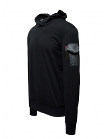 D.D.P. black hooded sweatshirt with shoulder pocket