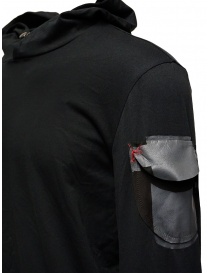 D.D.P. felpa nera con cappuccio e tasca sulla spalla maglieria uomo acquista online