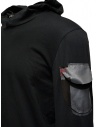 D.D.P. felpa nera con cappuccio e tasca sulla spalla UFJ001 FELPA UNISEX COTONE acquista online