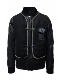 D.D.P. leather bomber with black mesh vest price online