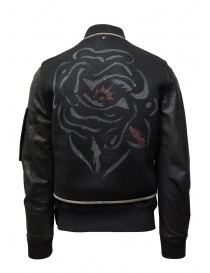 D.D.P. bomber in pelle con gilet a rete nero acquista online