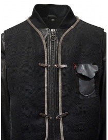 D.D.P. bomber in pelle con gilet a rete nero giubbini uomo acquista online