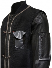 D.D.P. leather bomber with black mesh vest buy online price