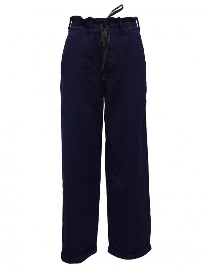 Casey Vidalenc blue wool wide trousers FP191 BLUE womens trousers online shopping