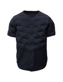 Descente blue short-sleeve padded jacket DAMOGC50 NVGR