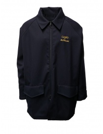 Mens suit jackets online: Camo X De Marchi jacket in blue technical fabric