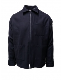 Giacca Camo in cotone blu con zip AF0016 SWOOL NAVY ordine online