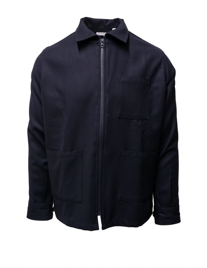 Giacca Camo in cotone blu con zip AF0016 SWOOL NAVY giubbini uomo online shopping